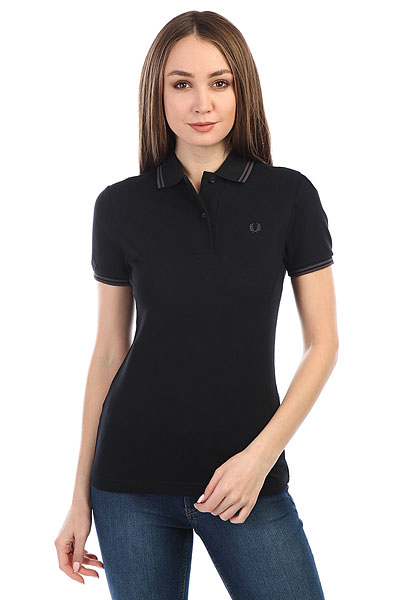 фото Поло женское Fred Perry Twin Tipped Black