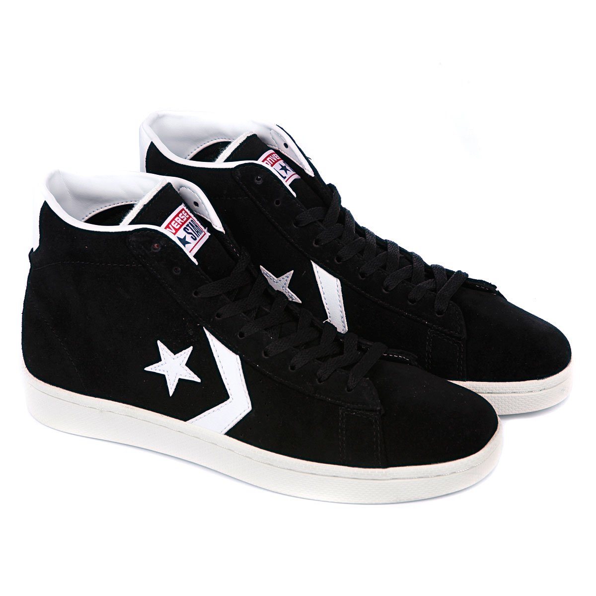 converse pro leather mid black