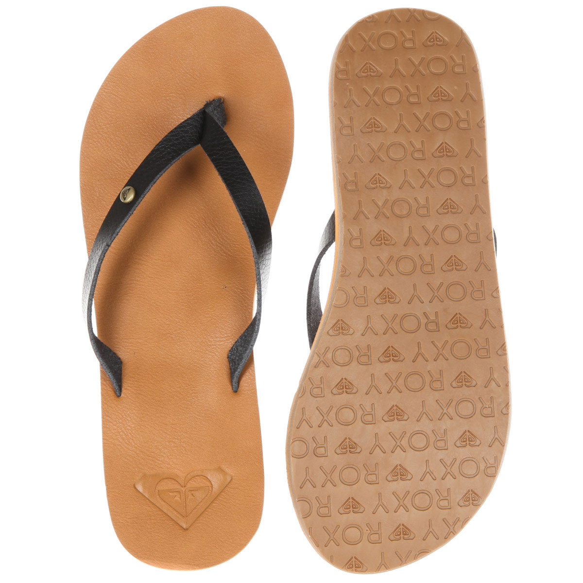 roxy jyll flip flops tan