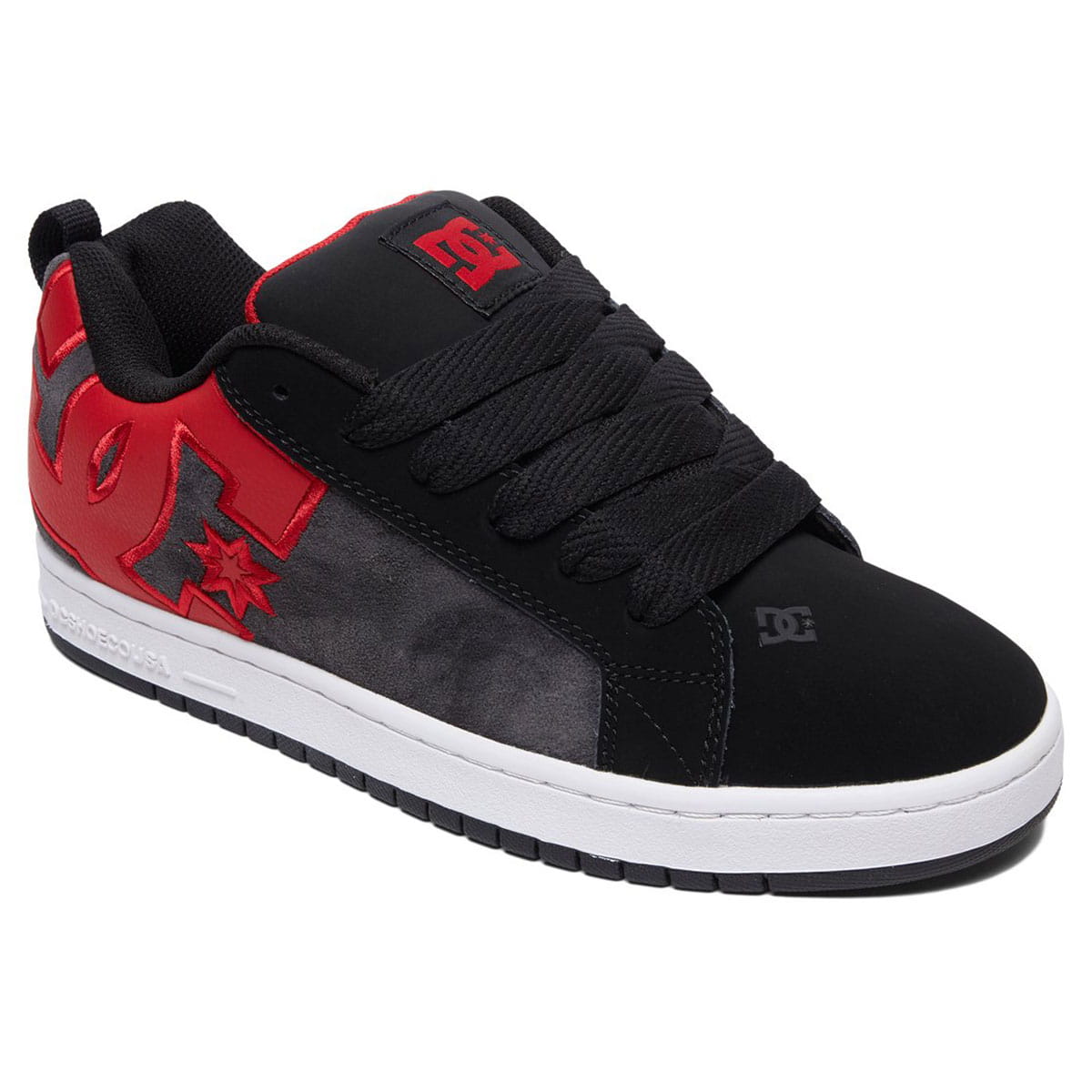 dc shoes black red