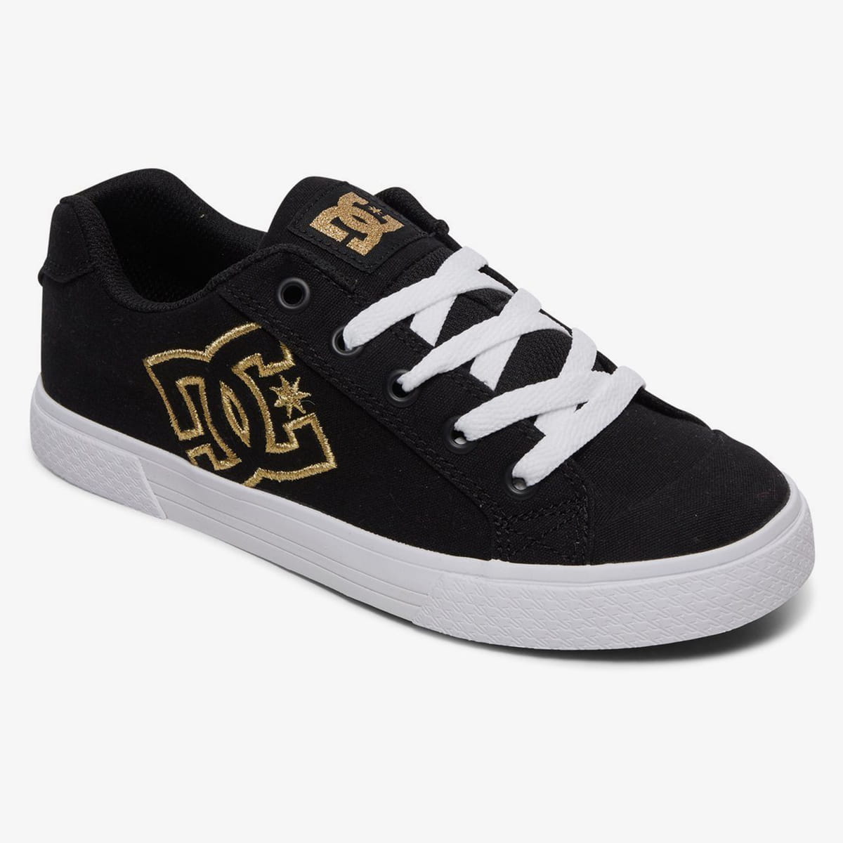 black and gold dc shoes