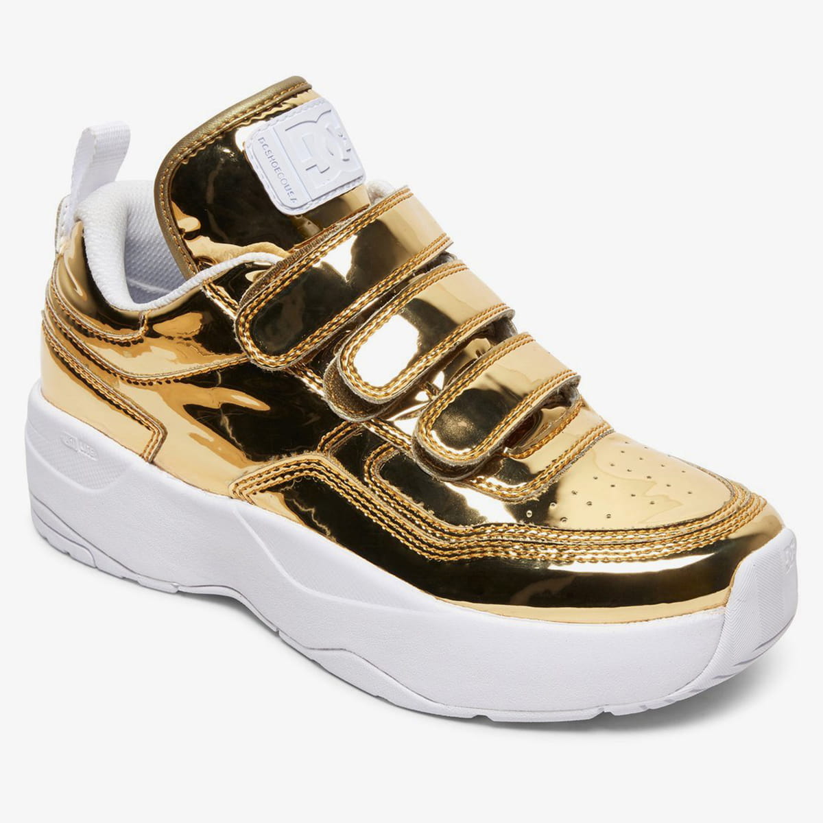 gold dc shoes