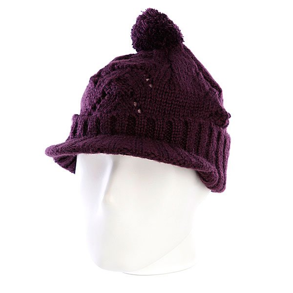 фото Шапка с помпоном женская Zoo York Lace Knit Cable Hat Potent Purple