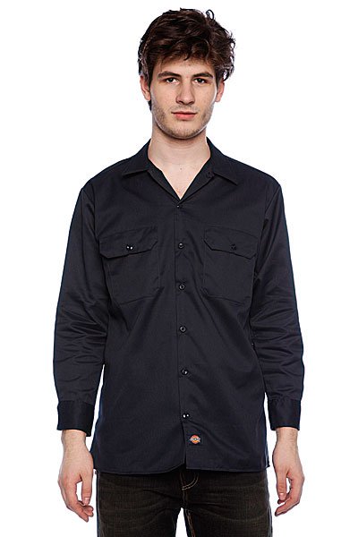 фото Рубашка Dickies Long Sleeve Work Shirt Dark Navy