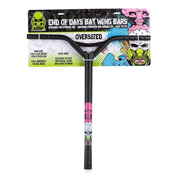 

Руль для самоката Mgp Bat Wing Oversize With Rake Eod Black/Pink 35mm-21 X23