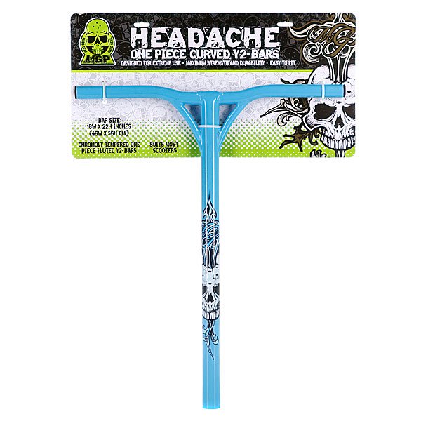 

Руль для самоката Mgp Y-Bar New Design Head Ache Blue 31.8mm-18 X22