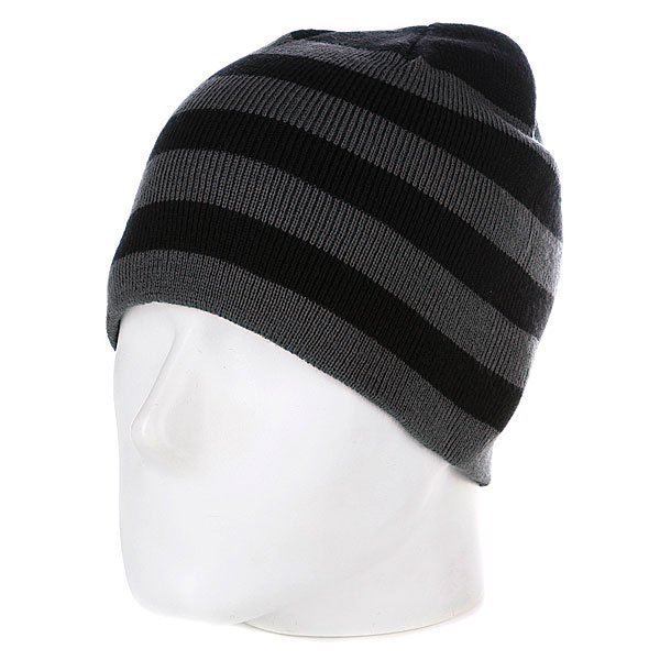 фото Шапка Urban Classics 2 Stripe Beanie Black/Elephant