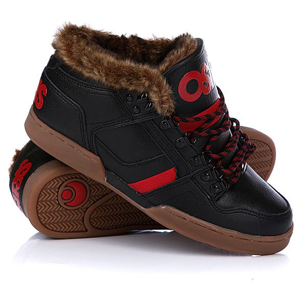 фото Кеды кроссовки утепленные Osiris Nyc 83 Mid Shr Black/Red/Gum