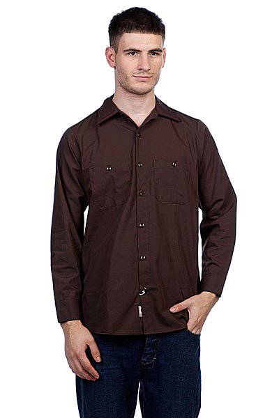 фото Рубашка Independent No Bs Button Up Chocolate Brown