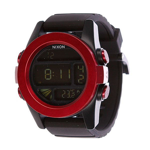 фото Часы Nixon The Unit Dark Red/Black Ano