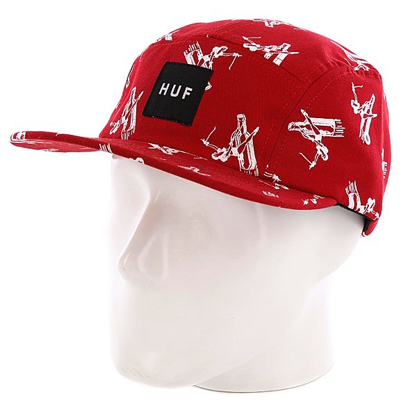 фото Бейсболка пятипанелька Huf Joyride Volley Red