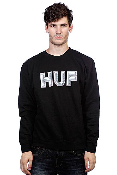 фото Толстовка Huf Diction Crew Black