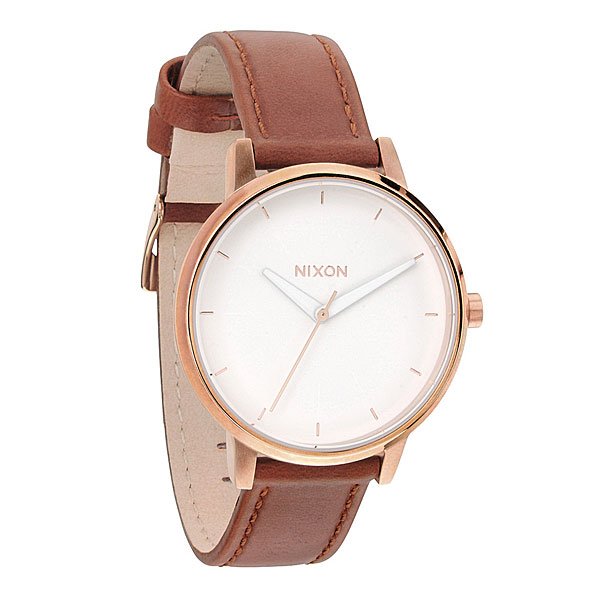 фото Часы женские Nixon Kensington Leather Rose Gold/White