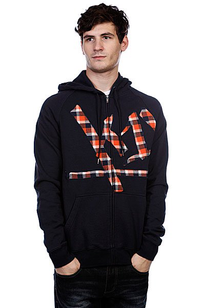 фото Толстовка K1X Wrap Around Check Hoody Navy/Flame/Egret