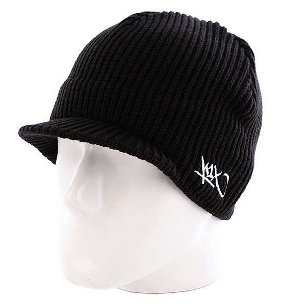 фото Шапка с козырьком K1X Classic Ribbed Shield Beanie Black