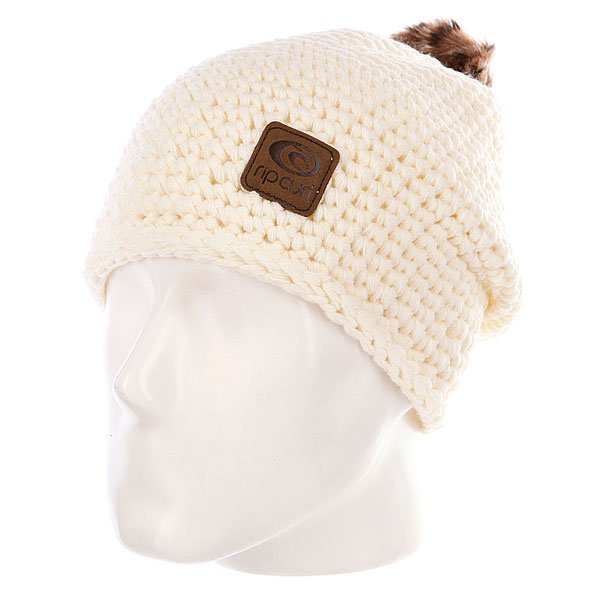 фото Шапка с помпоном женская Rip Curl Inuit Beanie White