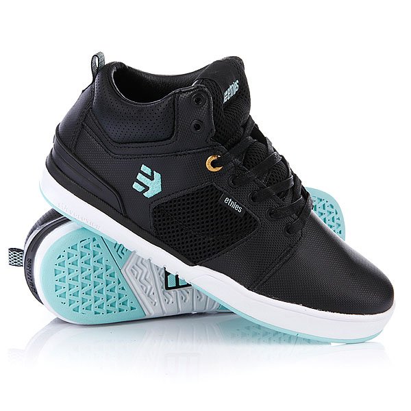 

Кеды кроссовки высокие Etnies High Rise Black/White/Turquoise
