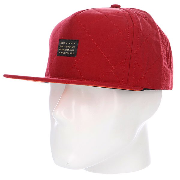 фото Бейсболка Huf Baron Quilted Snapback Wine