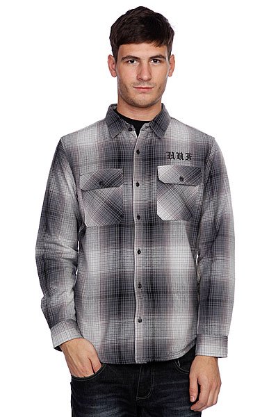 фото Рубашка утепленная Huf Alameda Quilted Premium Flannel Black/Charcoal