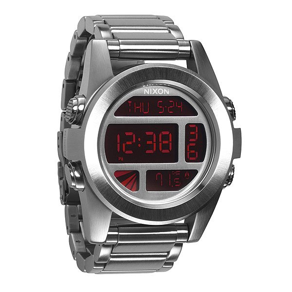 фото Часы Nixon Unit Ss Silver/red