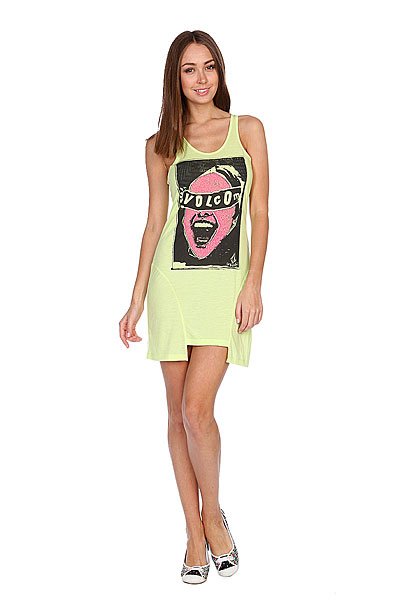 фото Майка женская Volcom Famous Tunic Tank Lime