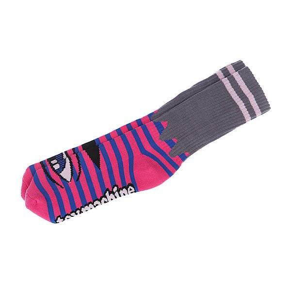 фото Носки средние Toy Machine Sect Eye Stripe Pink/Blue