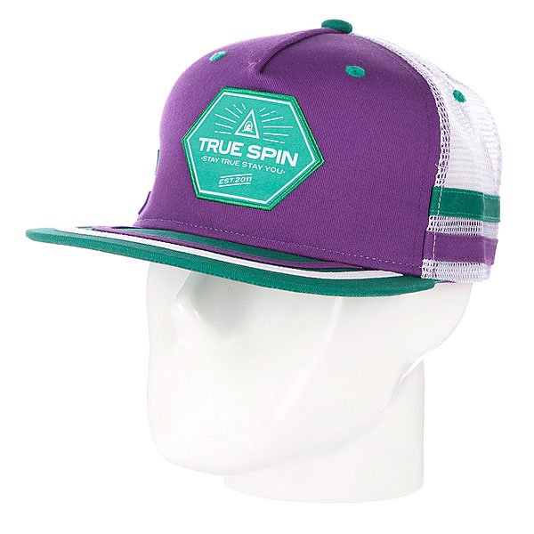 фото Бейсболка с сеткой True Spin Sport Trucker Purple/White