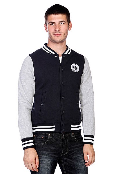 фото Куртка бомбер K1X Sweat Varsity Jacket Darg Grey/Navy