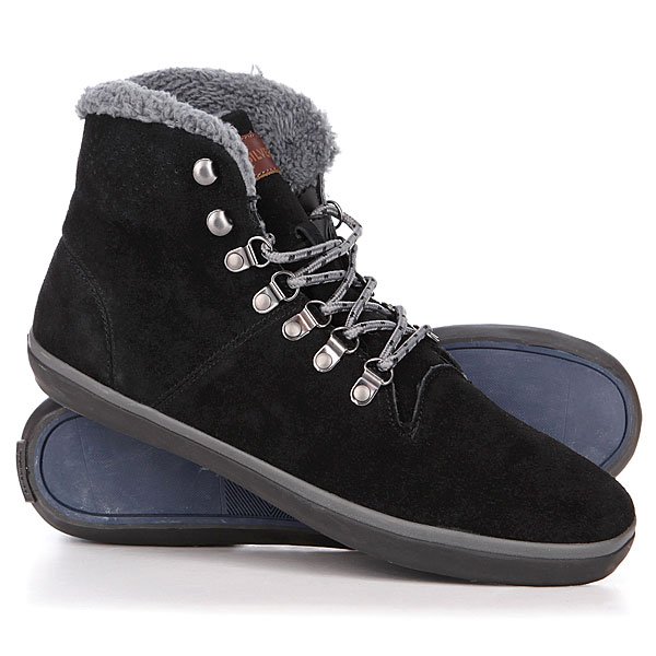 фото Кеды кроссовки утепленные Quiksilver Mohawk Suede Black/Grey