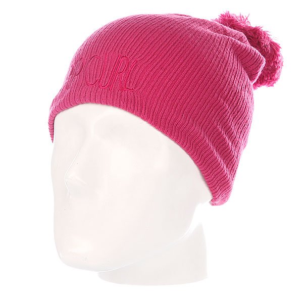 фото Шапка с помпоном женская Rip Curl Scandi Beanie Fuschia Rose