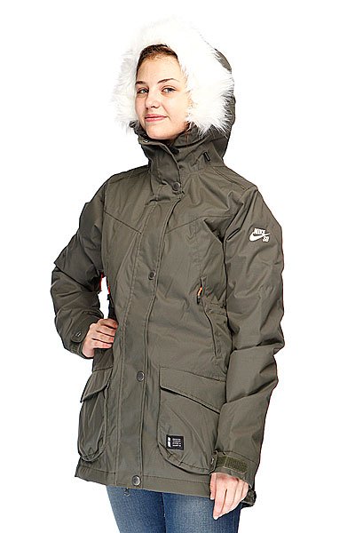 Купить куртку женскую Nike Sb Hudson Women Parka Khaki (615762-325