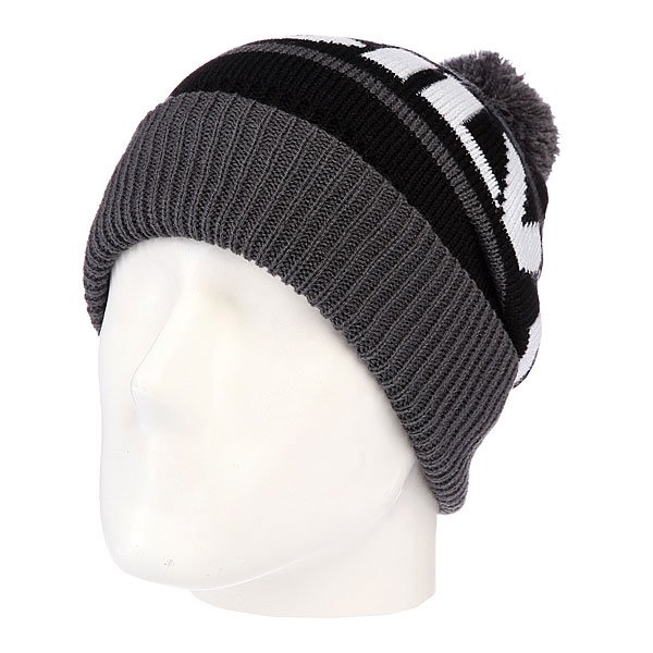 фото Шапка с помпоном детская Quiksilver Summit Youth Beanie Asphalt