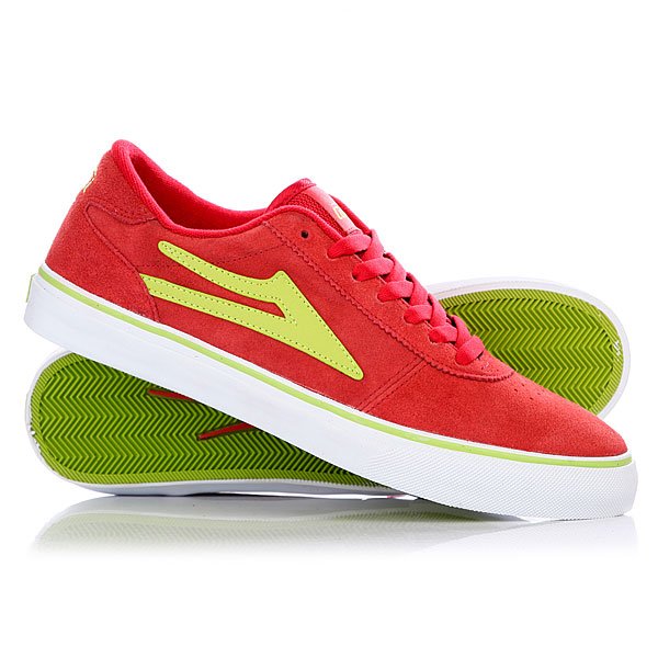 фото Кеды кроссовки низкие Lakai Manchester Red Lime