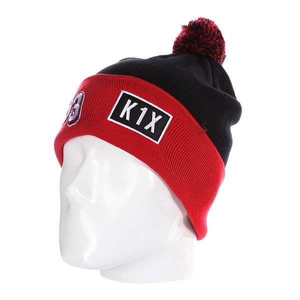 фото Шапка с помпоном K1X Bommel Beanie Black/Red