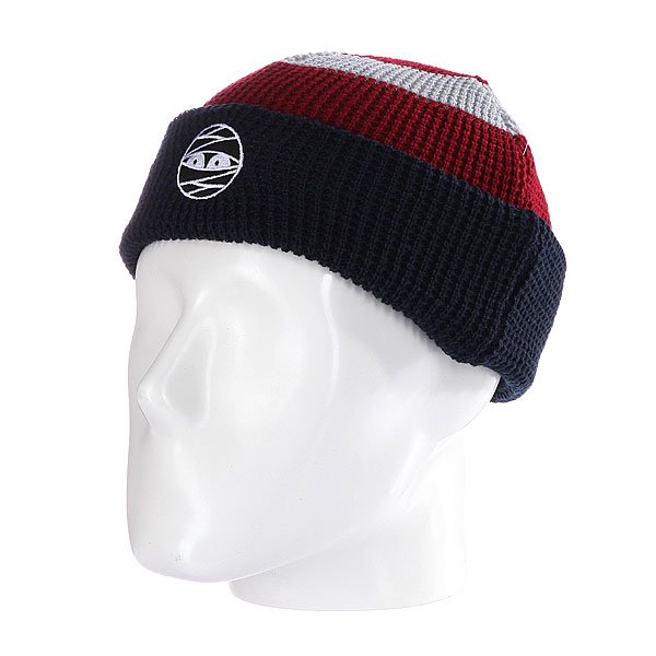 

Шапка Nootknoot Acorn Beanie Navy/Bugundy/Grey