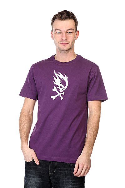 фото Футболка Pyromaniac Flame Skull  Purple