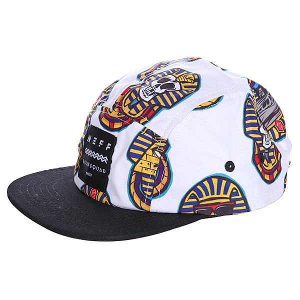 фото Бейсболка пятипанелька Neff Goon Squad Camper White