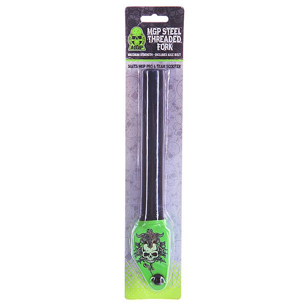 фото Вилка MGP Team Threaded Forks With Axle Headache Decal 180mm Green