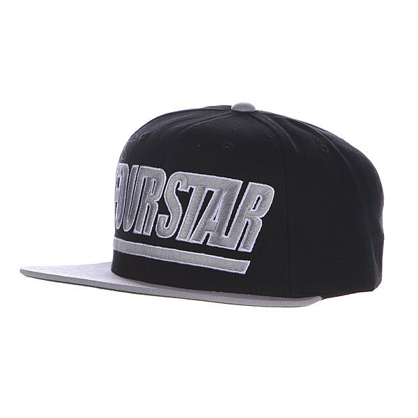 фото Бейсболка Fourstar Slant Starter Black/Gray