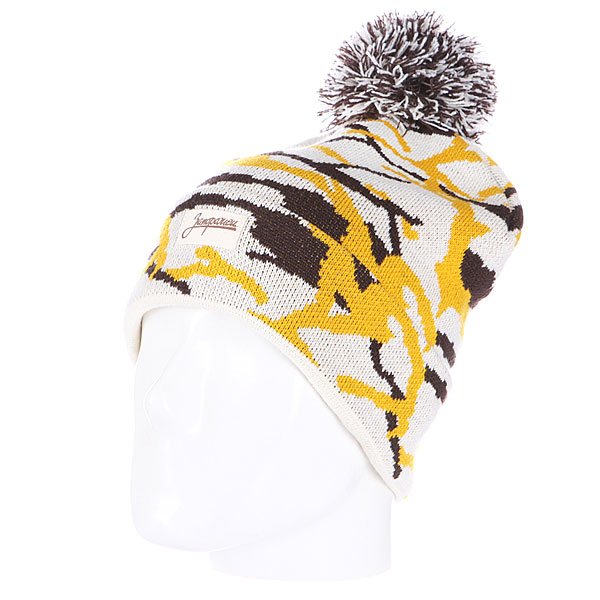 фото Шапка с помпоном Запорожец Camo Beanies White/Yellow