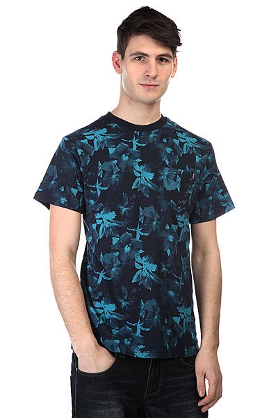 фото Футболка Huf Floral Pocket Tee Navy/Jade