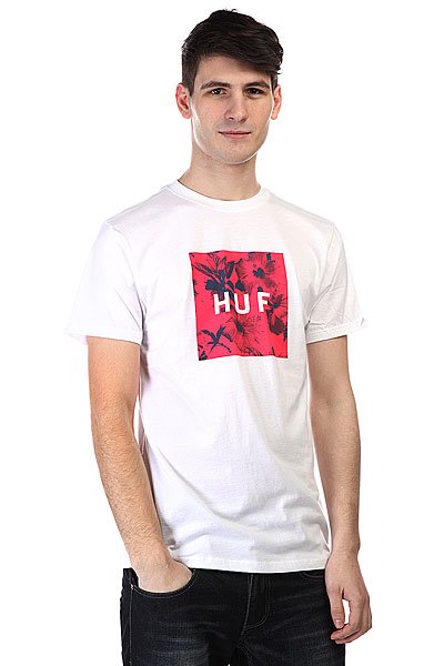 фото Футболка Huf Box Logo Fill Floral Tee White
