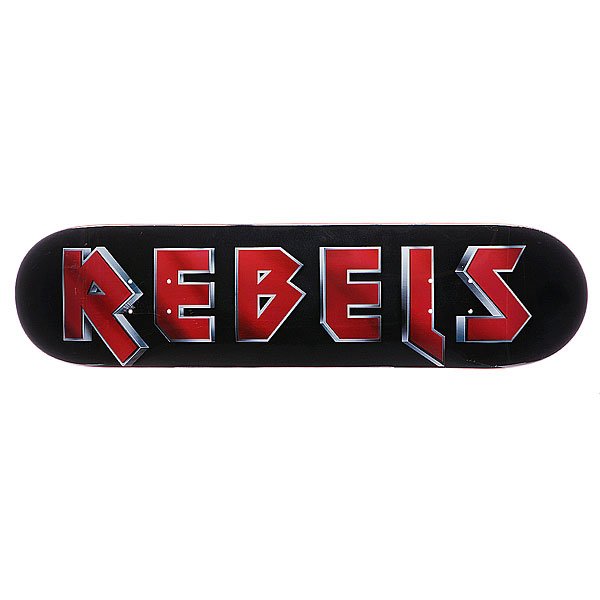 фото Дека для скейтборда для скейтборда Rebels Logo Maiden Black/Red 31.75 x 8.1 (20.6 см)