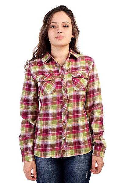 фото Рубашка в клетку женская Marmot Wms Bridget Flannel Ls Berry Rose