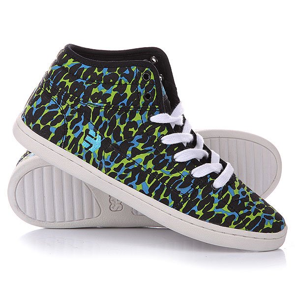 

Кеды кроссовки высокие женские Etnies Senix D Mid Black/Lime