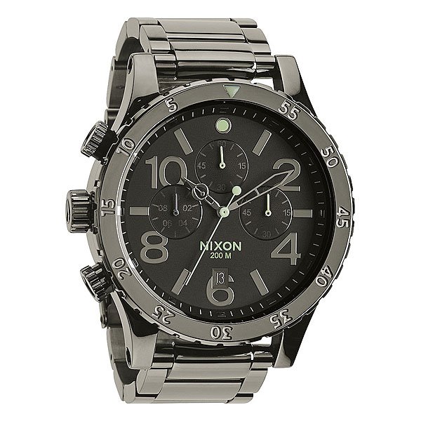 фото Часы Nixon 48-20 Chrono Polished Gunmetal/Lum