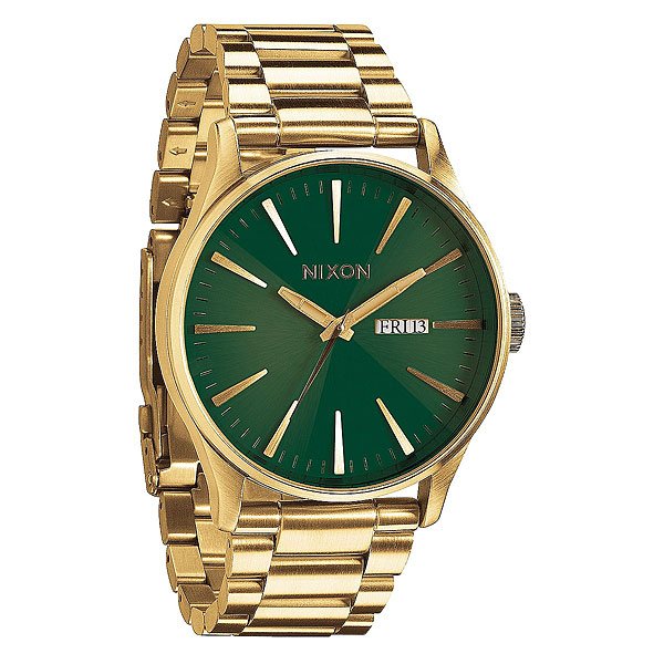 фото Часы Nixon Sentry Ss Gold/Green Sunray