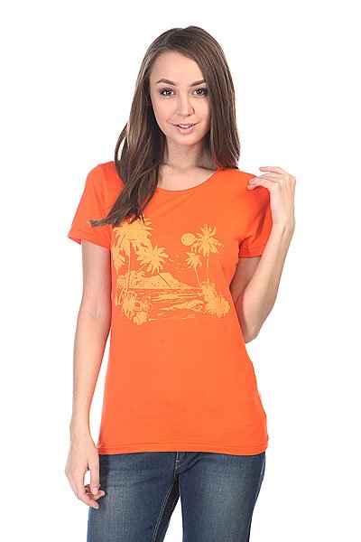 фото Футболка женская Roxy Basiccrewf J Tees Persimmon