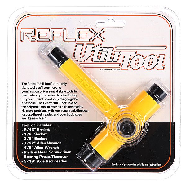 фото Ключ для скейтборда Reflex Tool Yellow/Black