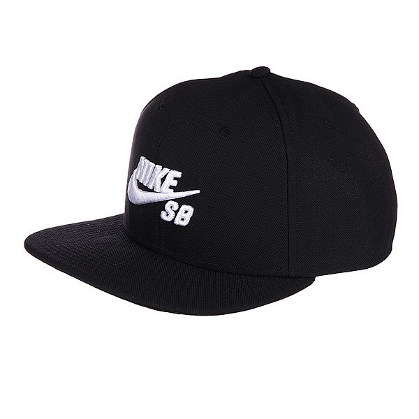 Nike SB Icon Snapback Cap Black White 628683 013 Proskater.ru